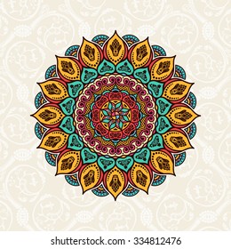 Mandala. Vintage decorative elements. Hand drawn background. Islam Arabic Indian motifs