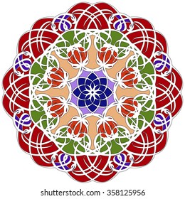 Mandala. Vintage decorative elements. Hand drawn background. Islam, Arabic, Indian, ottoman motifs.