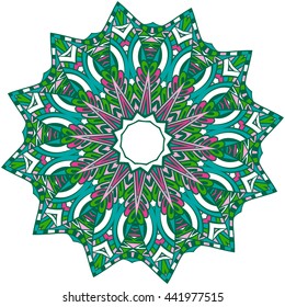 Mandala. Vintage decorative elements. Hand drawn background. Islam, Arabic, Indian, ottoman motifs.