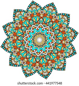 Mandala. Vintage decorative elements. Hand drawn background. Islam, Arabic, Indian, ottoman motifs.