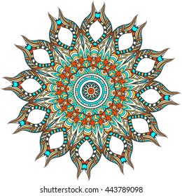 Mandala. Vintage decorative elements. Hand drawn background. Islam, Arabic, Indian, ottoman motifs.