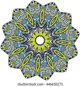 Mandala. Vintage decorative elements. Hand drawn background. Islam, Arabic, Indian, ottoman motifs.