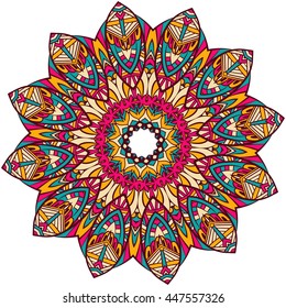 Mandala. Vintage decorative elements. Hand drawn background. Islam, Arabic, Indian, ottoman motifs.
