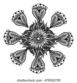 Mandala. Vintage decorative elements. Hand drawn background. Islam, Arabic, Indian, ottoman motifs.