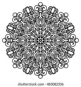 Mandala. Vintage decorative elements. Hand drawn background. 