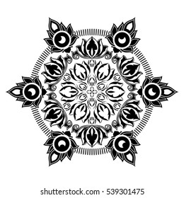 Mandala. Vintage decorative elements Hand drawn background.