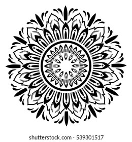Mandala. Vintage decorative elements Hand drawn background.