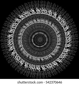 Mandala. Vintage decorative elements. Hand drawn background. Islam, Arabic, Indian, ottoman motifs.