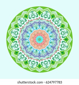 Mandala. Vintage decorative elements. Islam, Arabic, Indian, ottoman motifs.