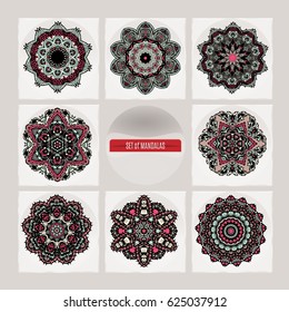 Mandala. Vintage decorative elements. Islam, Arabic, Indian, ottoman motifs.