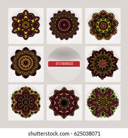 Mandala. Vintage decorative elements. Islam, Arabic, Indian, ottoman motifs.