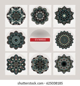 Mandala. Vintage decorative elements. Islam, Arabic, Indian, ottoman motifs.