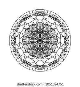 Mandala. Vintage decorative elements. Oriental pattern. Anti-stress therapy. Logo of yoga. Mandala for coloring. Decorative round ornaments. Vector illustration.