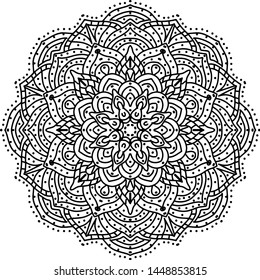 Mandala, Vintage decorative elements. Oriental pattern, vector illustration. Islam, Arabic, Indian, turkish, pakistan, chinese, ottoman motifs