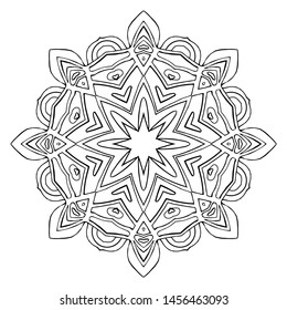 Mandala. Vintage decorative elements. Oriental pattern, vector illustration. Coloring book page. Islam, Arabic, Indian, moroccan spain turkish mystic ottoman motifs