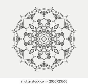 Mandala. Vintage dekorative Elemente. Orientalisches Muster, Vektorgrafik. Islam, arabisch, indisch, marokkanisch, Spanien, türkisch, pakistanisch, chinesisch, mystisch, ottomanisch. Farbbuchseite