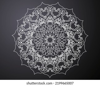 Mandala. Elementos decorativos de época. Patrón oriental, ilustración vectorial. Diseño de motivos islámicos, árabes, indios, turcos, pakistán, chinos y otomanos