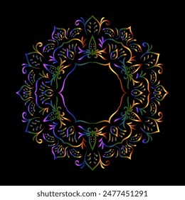 Mandala. Elementos decorativos de Antiguas. Patrón oriental, ilustración, motivos otomanos