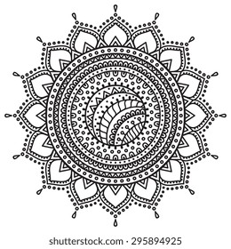 Mandala. Vintage decorative elements. Oriental pattern, vector illustration.  Islam, Arabic, Indian, turkish, pakistan, chinese, ottoman motifs