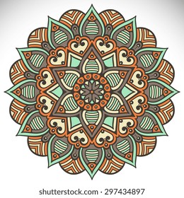 Mandala. Vintage decorative elements. Oriental pattern, vector illustration.  Islam, Arabic, Indian, turkish, pakistan, chinese, ottoman motifs