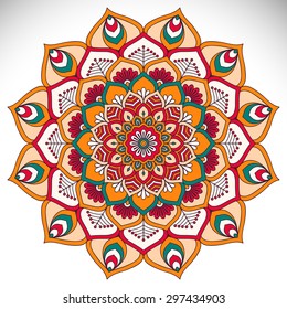 Mandala. Vintage decorative elements. Oriental pattern, vector illustration.  Islam, Arabic, Indian, turkish, pakistan, chinese, ottoman motifs