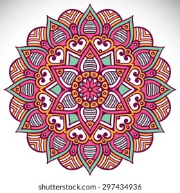 Mandala. Vintage decorative elements. Oriental pattern, vector illustration.  Islam, Arabic, Indian, turkish, pakistan, chinese, ottoman motifs