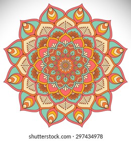 Mandala. Vintage decorative elements. Oriental pattern, vector illustration.  Islam, Arabic, Indian, turkish, pakistan, chinese, ottoman motifs
