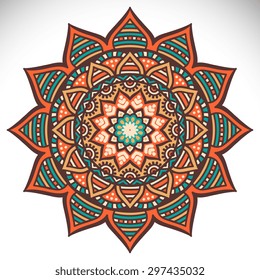 Mandala. Vintage decorative elements. Oriental pattern, vector illustration.  Islam, Arabic, Indian, turkish, pakistan, chinese, ottoman motifs