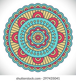 Mandala. Vintage decorative elements. Oriental pattern, vector illustration.  Islam, Arabic, Indian, turkish, pakistan, chinese, ottoman motifs