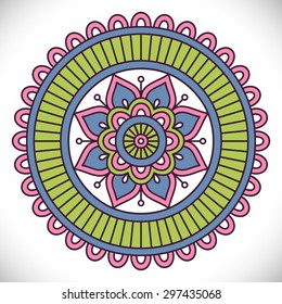 Mandala. Vintage decorative elements. Oriental pattern, vector illustration.  Islam, Arabic, Indian, turkish, pakistan, chinese, ottoman motifs