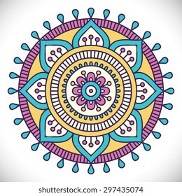 Mandala. Vintage decorative elements. Oriental pattern, vector illustration.  Islam, Arabic, Indian, turkish, pakistan, chinese, ottoman motifs