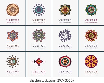 Mandala. Elementos decorativos de época. Patrón oriental, ilustración vectorial. Islam, árabe, indio, turco, pakistán, motivos chinos, otomanos