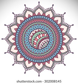 Mandala. Vintage decorative elements. Oriental pattern, vector illustration.  Islam, Arabic, Indian, turkish, pakistan, chinese, ottoman motifs