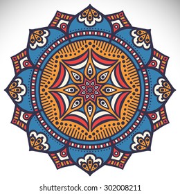Mandala. Vintage decorative elements. Oriental pattern, vector illustration.  Islam, Arabic, Indian, turkish, pakistan, chinese, ottoman motifs