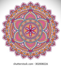 Mandala. Vintage decorative elements. Oriental pattern, vector illustration.  Islam, Arabic, Indian, turkish, pakistan, chinese, ottoman motifs