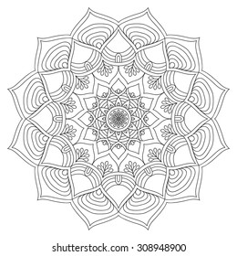 Mandala. Vintage Decorative Elements. Oriental Pattern, Vector Illustration.  Islam, Arabic, Indian, Turkish, Pakistan, Chinese, Ottoman Motifs