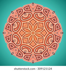 Mandala. Vintage decorative elements. Oriental pattern, vector illustration.  Islam, Arabic, Indian, turkish, pakistan, chinese, ottoman motifs