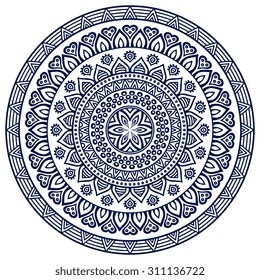 Mandala. Elementos decorativos de época. Patrón oriental, ilustración vectorial.  Islam, árabe, indio, turco, pakistán, motivos chinos, otomanos