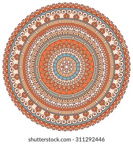 Mandala. Vintage decorative elements. Oriental pattern, vector illustration.  Islam, Arabic, Indian, turkish, pakistan, chinese, ottoman motifs