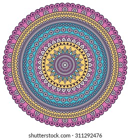Mandala. Vintage decorative elements. Oriental pattern, vector illustration.  Islam, Arabic, Indian, turkish, pakistan, chinese, ottoman motifs