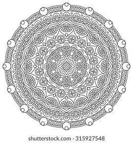 Mandala. Vintage decorative elements. Oriental pattern, vector illustration.  Islam, Arabic, Indian, turkish, pakistan, chinese, ottoman motifs