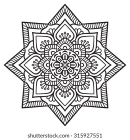 Mandala. Vintage decorative elements. Oriental pattern, vector illustration.  Islam, Arabic, Indian, turkish, pakistan, chinese, ottoman motifs