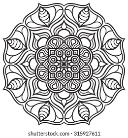 Mandala. Vintage decorative elements. Oriental pattern, vector illustration.  Islam, Arabic, Indian, turkish, pakistan, chinese, ottoman motifs