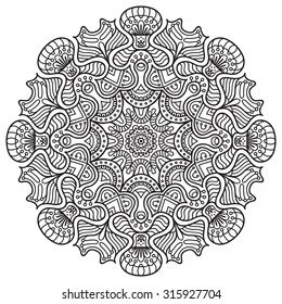 Mandala. Vintage decorative elements. Oriental pattern, vector illustration.  Islam, Arabic, Indian, turkish, pakistan, chinese, ottoman motifs