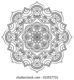 Mandala. Vintage decorative elements. Oriental pattern, vector illustration.  Islam, Arabic, Indian, turkish, pakistan, chinese, ottoman motifs