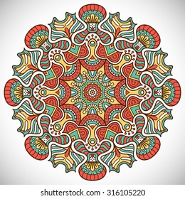 Mandala. Vintage decorative elements. Oriental pattern, vector illustration.  Islam, Arabic, Indian, Turkish, Pakistan, Chinese, ottoman motifs