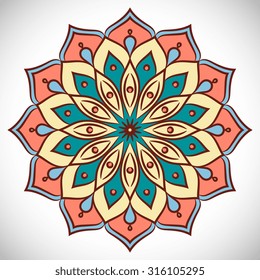 Mandala. Vintage decorative elements. Oriental pattern, vector illustration.  Islam, Arabic, Indian, Turkish, Pakistan, Chinese, ottoman motifs