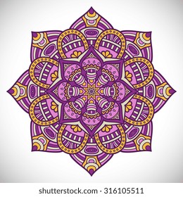 Mandala. Vintage decorative elements. Oriental pattern, vector illustration.  Islam, Arabic, Indian, Turkish, Pakistan, Chinese, ottoman motifs