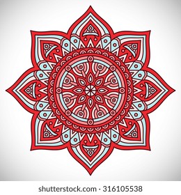 Mandala. Vintage decorative elements. Oriental pattern, vector illustration.  Islam, Arabic, Indian, Turkish, Pakistan, Chinese, ottoman motifs