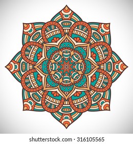 Mandala. Vintage decorative elements. Oriental pattern, vector illustration.  Islam, Arabic, Indian, turkish, pakistan, chinese, ottoman motifs
